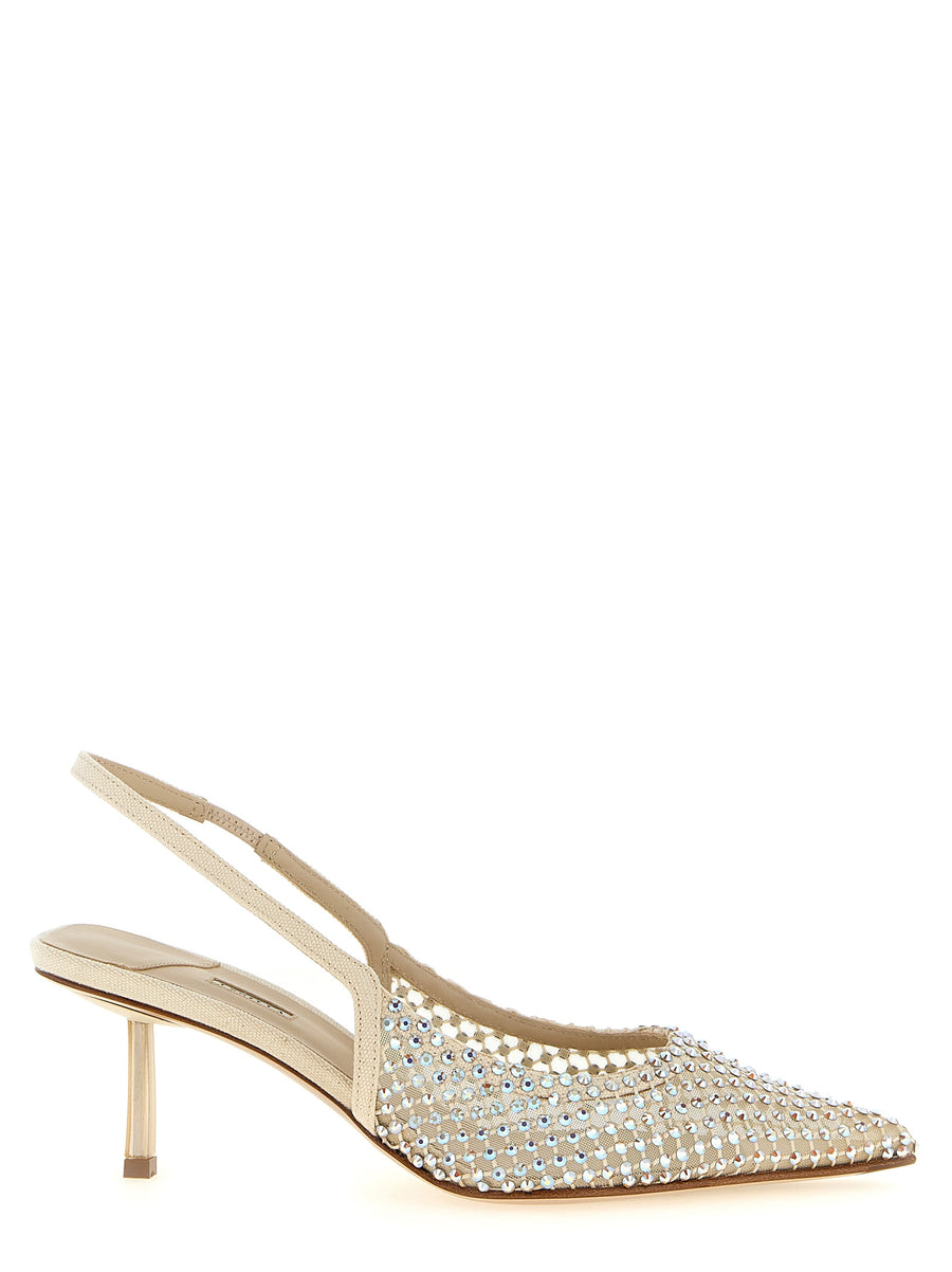Le Silla 40% Polyester slingback heel in beige