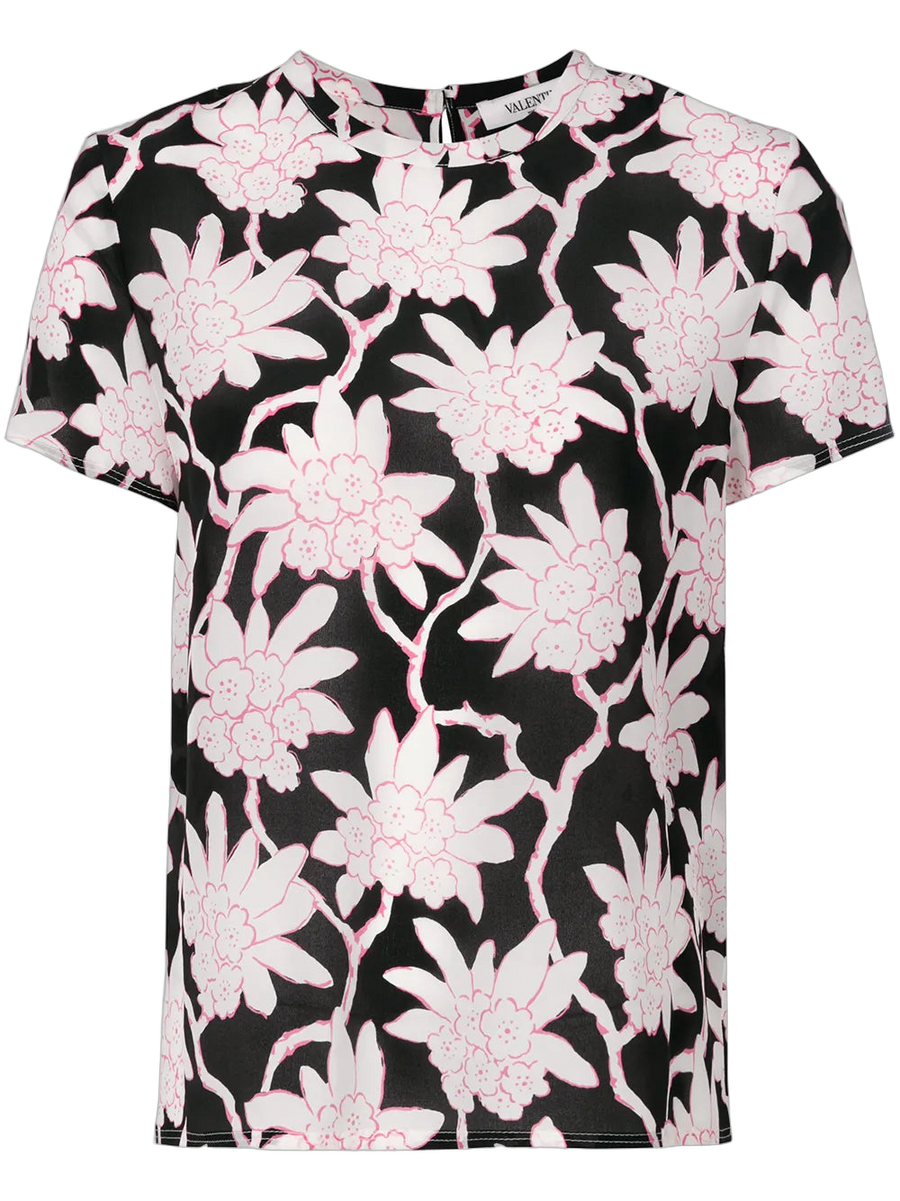 Valentino Silk t-shirt in black