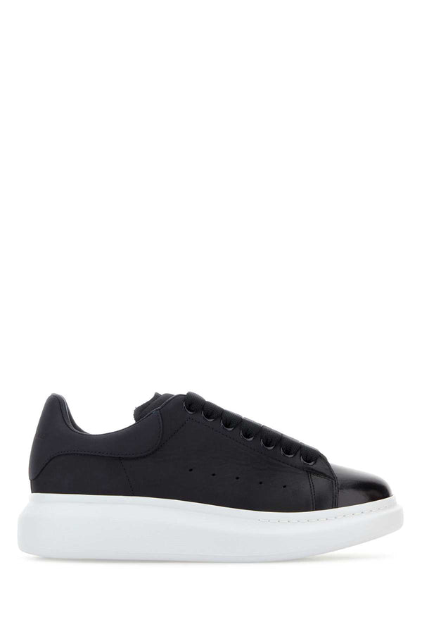 Alexander McQueen 100% Calf leather upper sneaker in black
