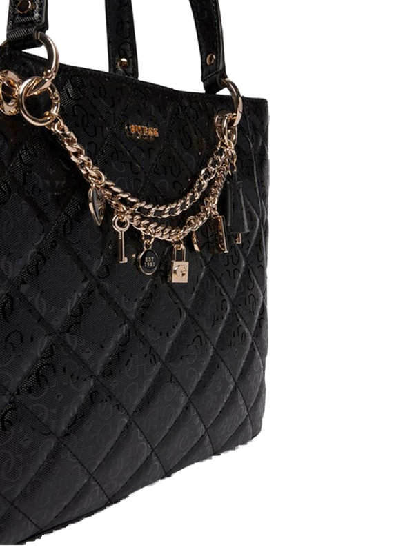 Guess 100% Polyurethane tote bag in black