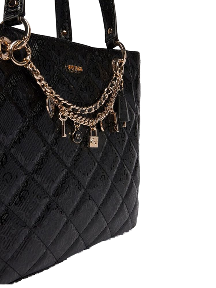 Guess 100% Polyurethane tote bag in black