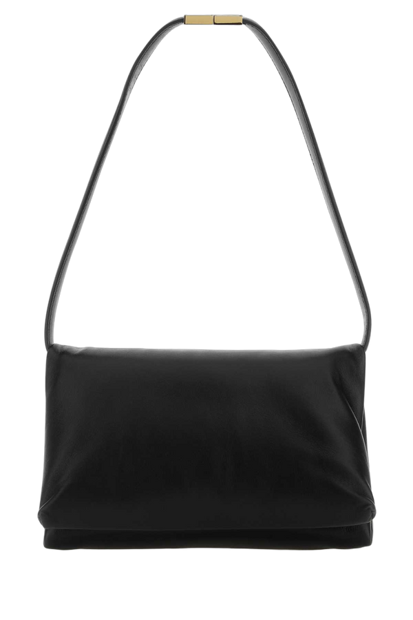 Marni 100% Leather exterior shoulder bag in black