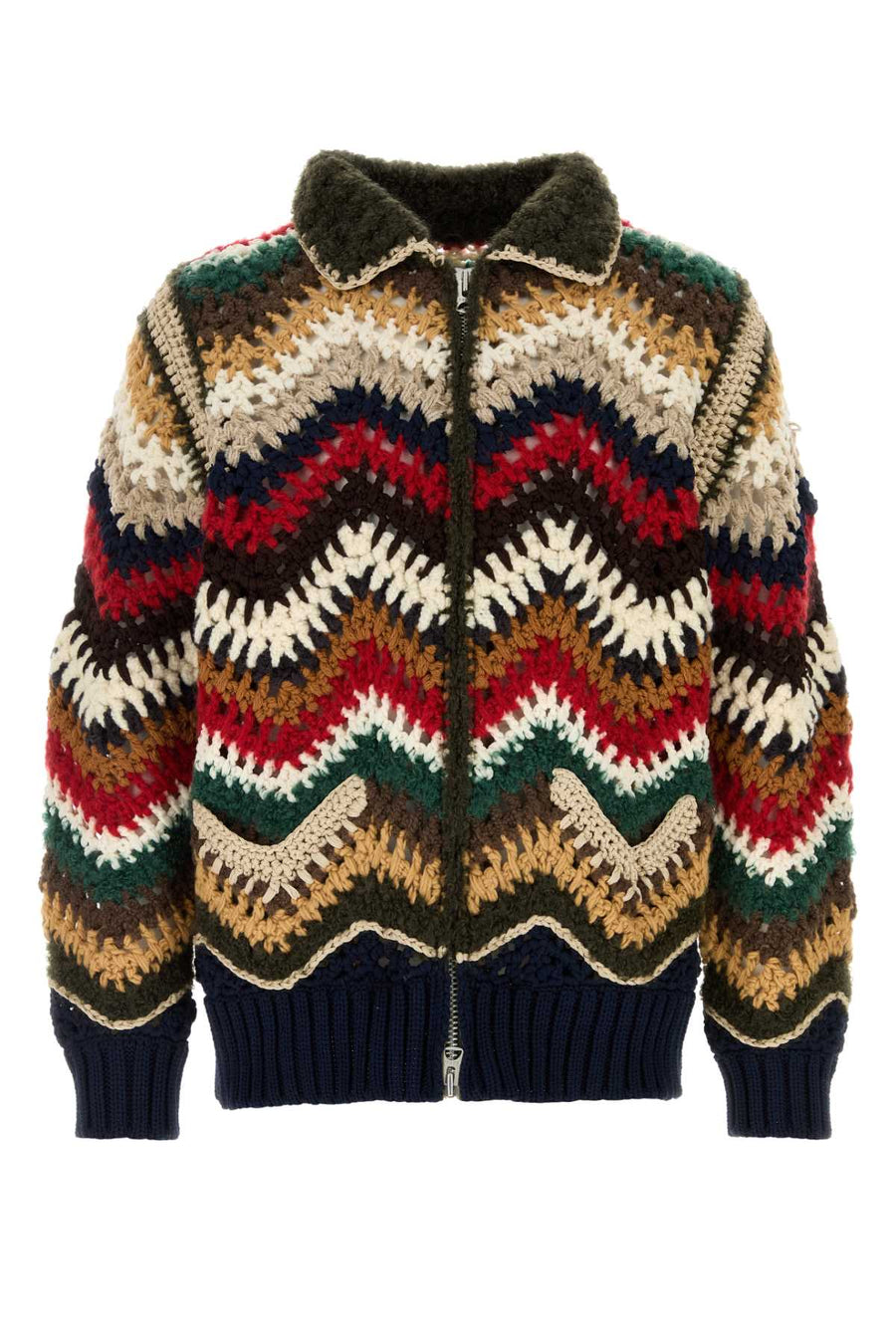 Multicolor Crochet Cardigan Giacche E Gilet