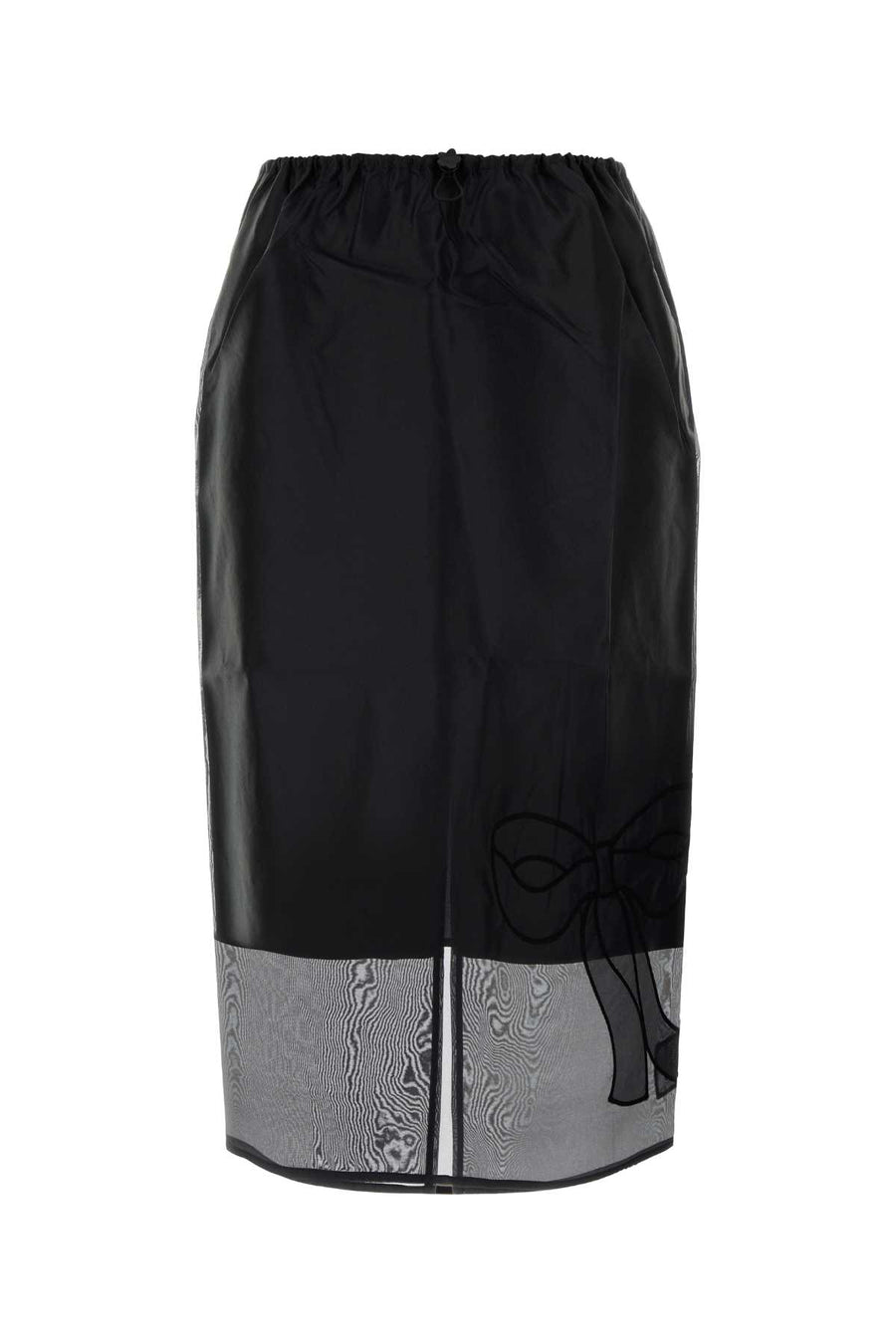 Black Silk Blend Skirt Gonne