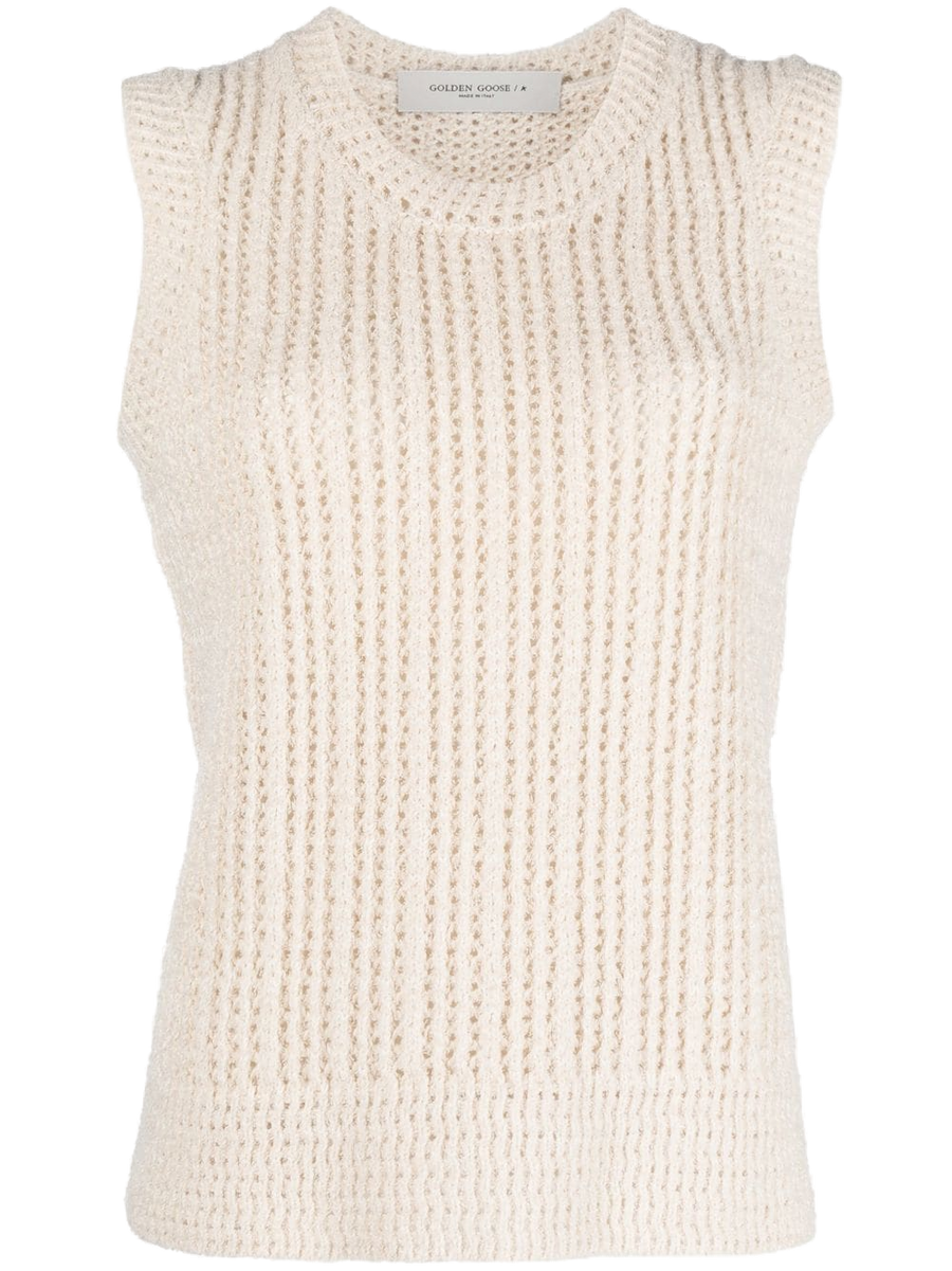 Golden Goose Cotton 80% tank top in off-white