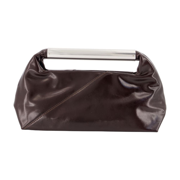 MM6 Maison Margiela Calfskin top handle bag in brown
