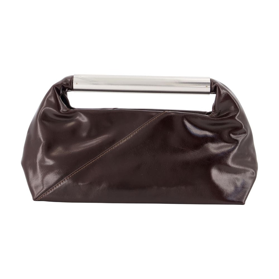 MM6 Maison Margiela Calfskin top handle bag in brown