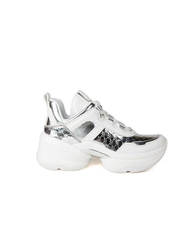 Michael Kors Polyurethane blend upper sneaker in silver