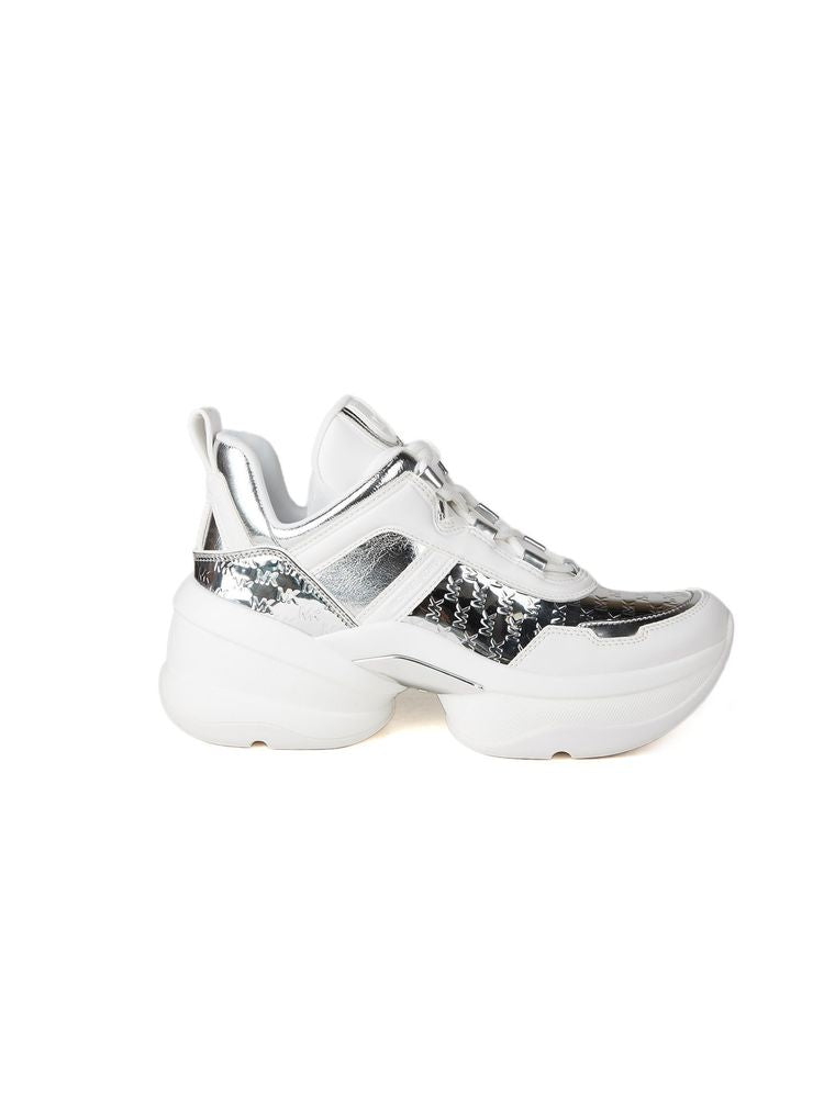 Michael Kors Polyurethane blend upper sneaker in silver