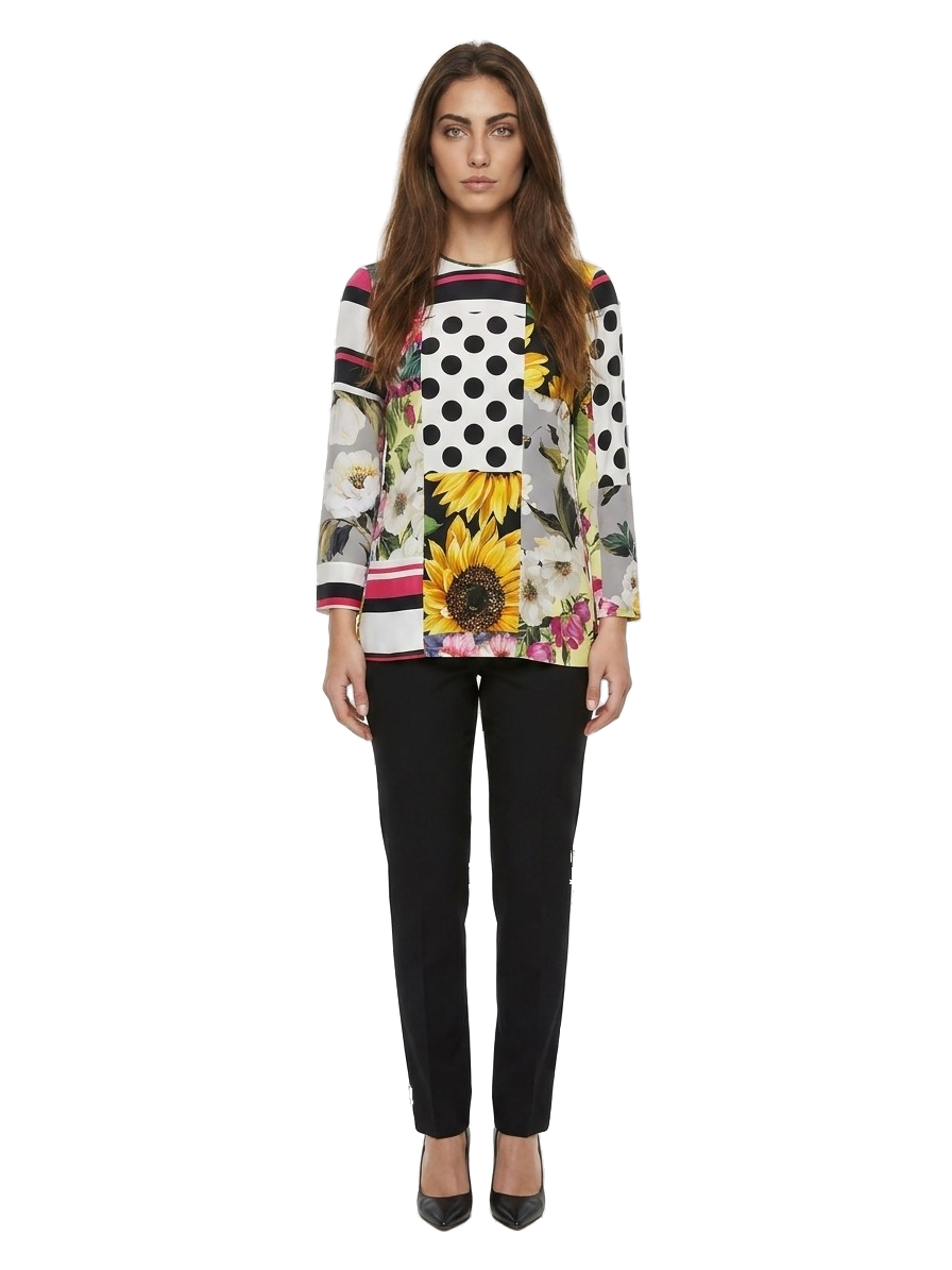 Multicolor Elastane Pattern Shirt