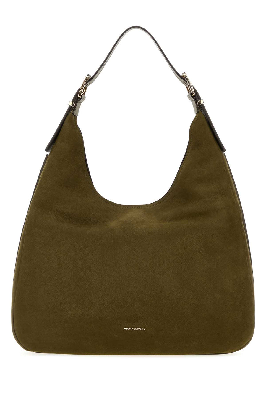 Michael By Michael Kors Hobo Exterior: 100% Leather; Lining: 100% Fabric; Finishing: Golden metal shoulder bag in green