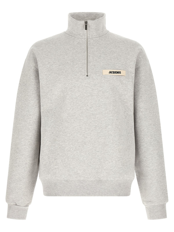 Gray Cotton Sweatshirt Clothing