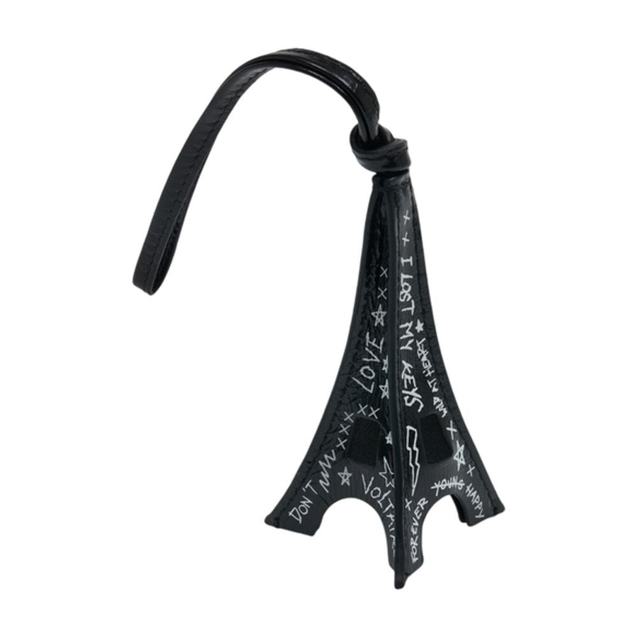Zadig & Voltaire Calfskin key case in black