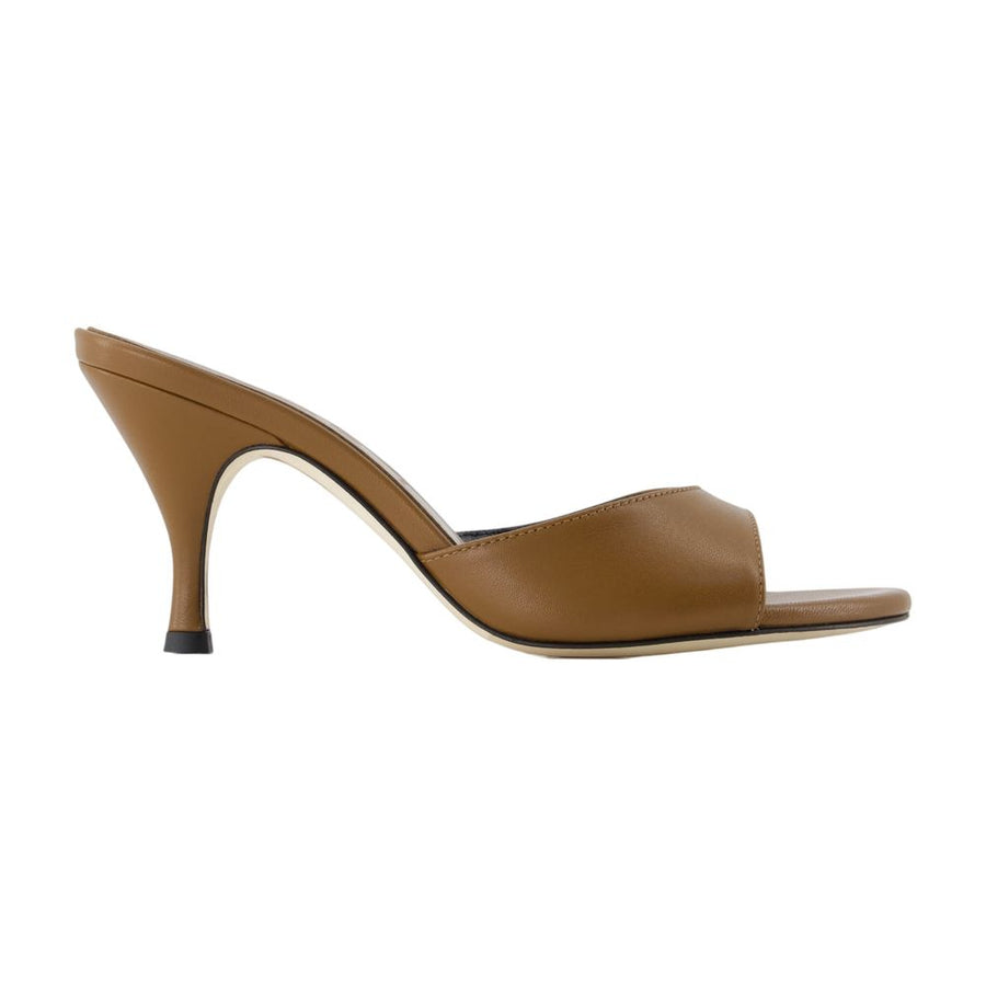 Aeyde calfskin heels in brown