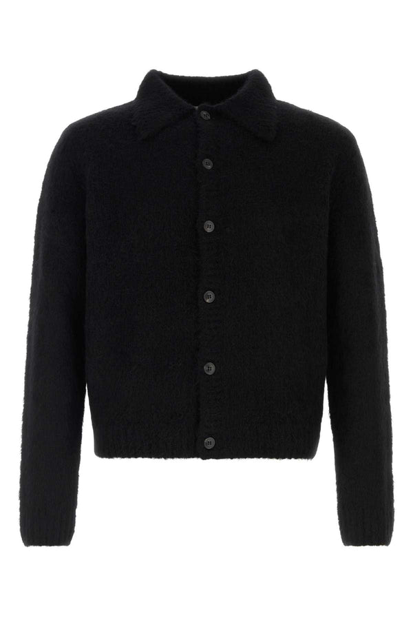 Black Alpaca Blend Moro Cardigan Maglie