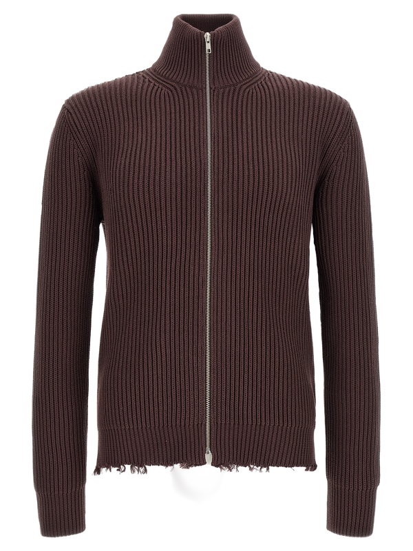 MM6 Maison Margiela 100% Cotton cardigan in brown