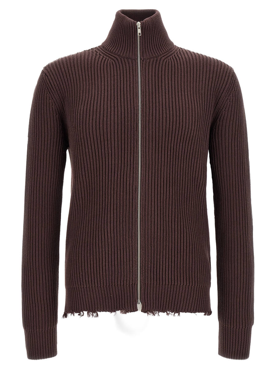 MM6 Maison Margiela 100% Cotton cardigan in brown