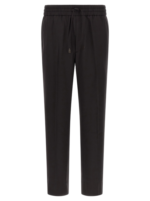 Brown Wool Casual Pants