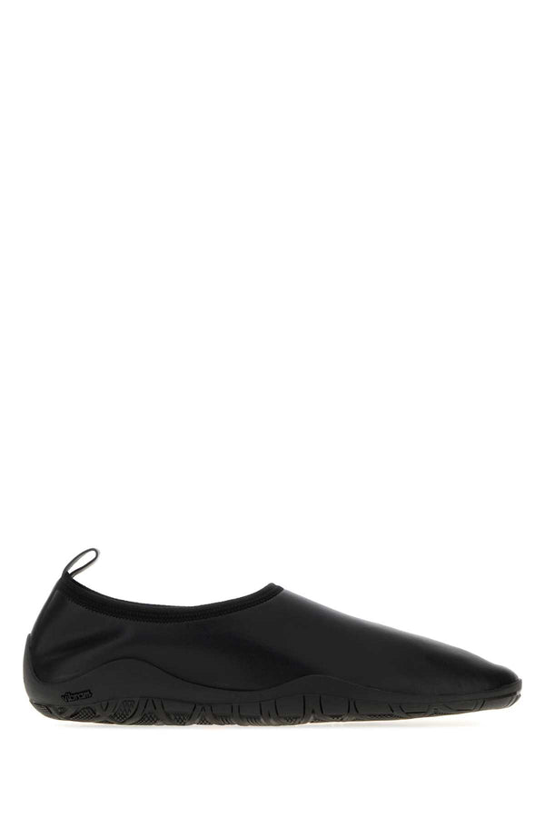 Black Nappa Leather Elbe Ballerinas Mocassini