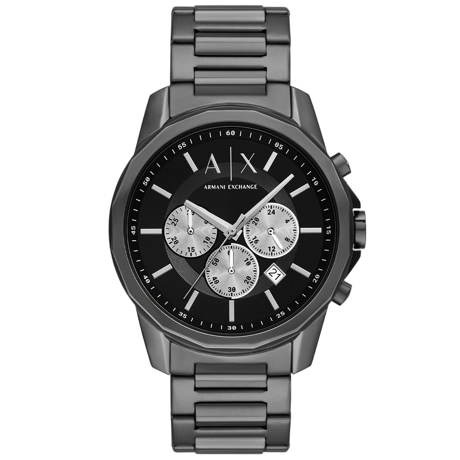 Armani Exchange Stainless steel case watch in black