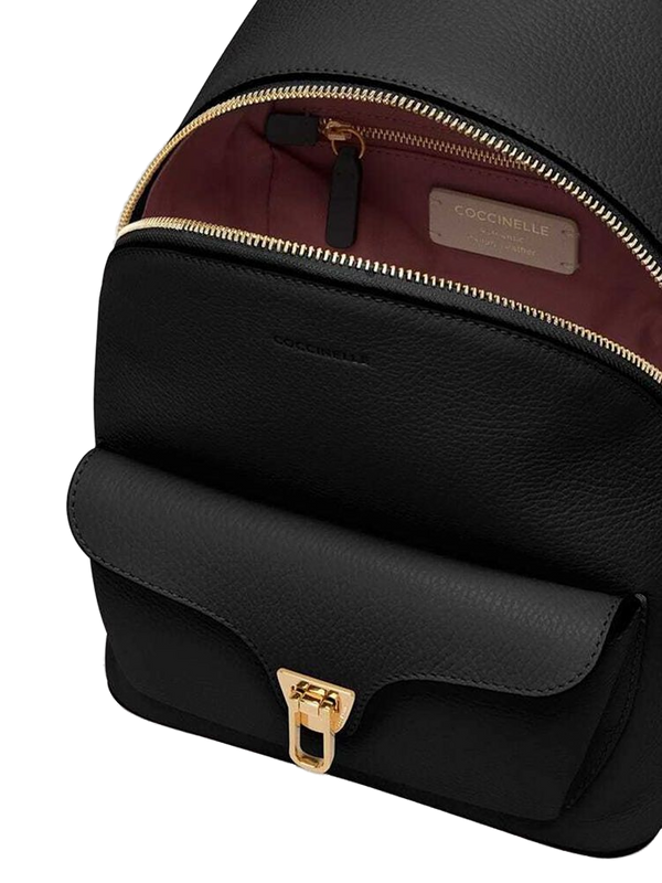 Coccinelle Backpack Black Genuine Leather Bags / Backpacks