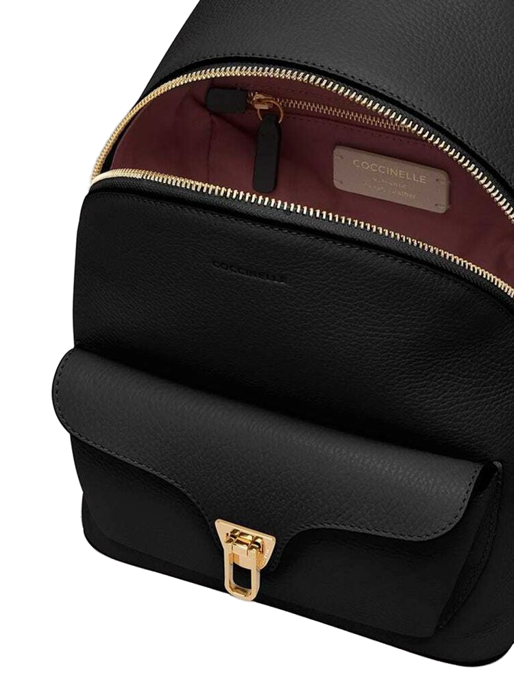 Coccinelle Backpack Black Genuine Leather Bags / Backpacks