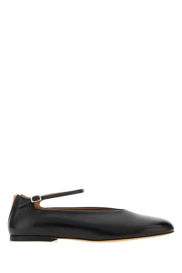 Jil Sander Ballerina Exterior: 100% Nappa leather flat in black