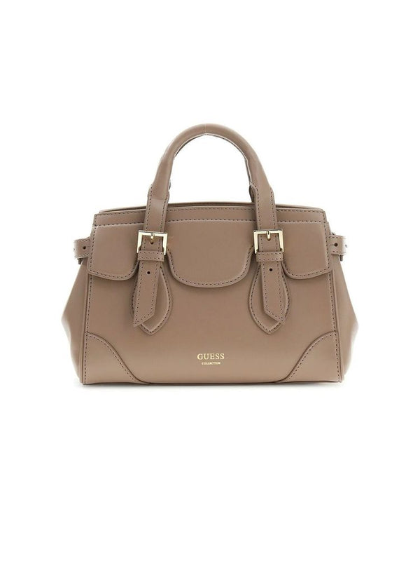 Guess 100% Cow Leather top handle bag in taupe