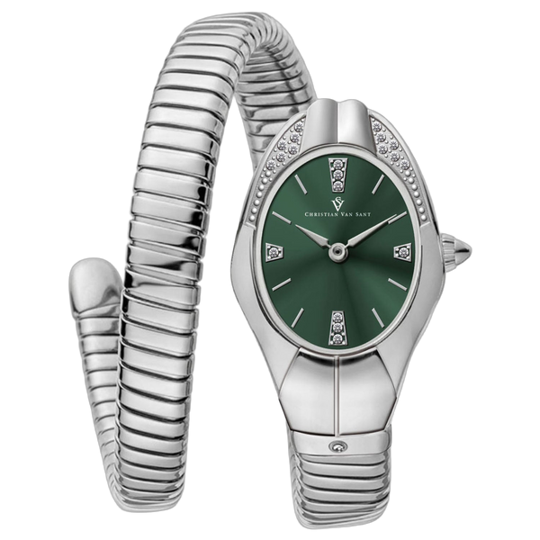Christian Van Sant Stainless steel case watch in green