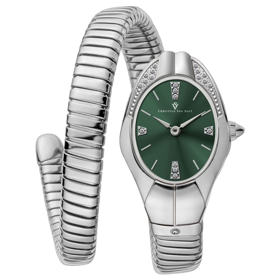 Christian Van Sant Stainless steel case watch in green