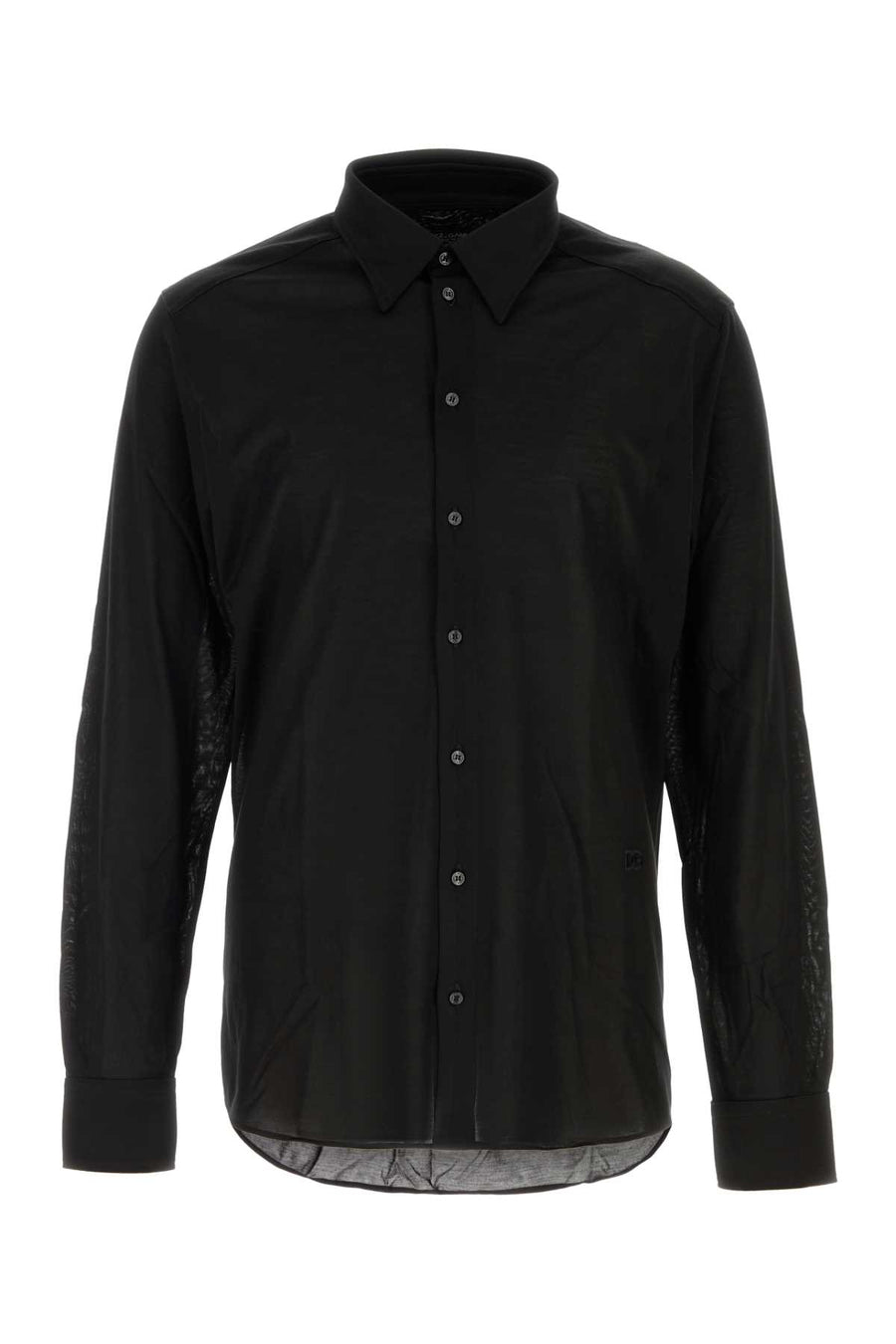 Black Jersey Shirt Nero Exterior: Silk Camicie