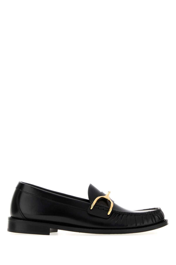 Alexander McQueen Exterior: 100% Calf; Interior: 100% Leather; Sole: Leather loafers in black