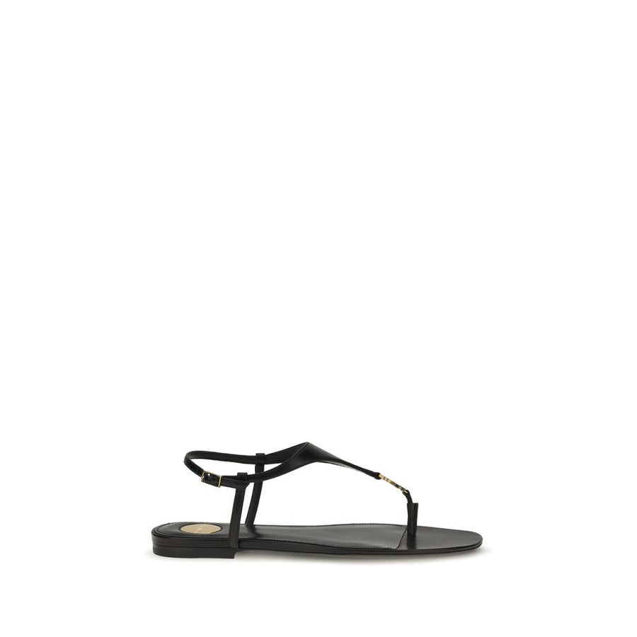 Saint Laurent 100% Calf Leather Bos Taurus sandal in black