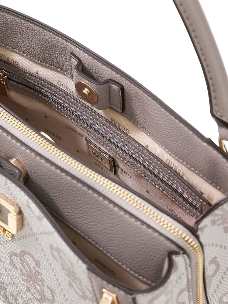 Guess 100% Polyurethane satchel bag in gray
