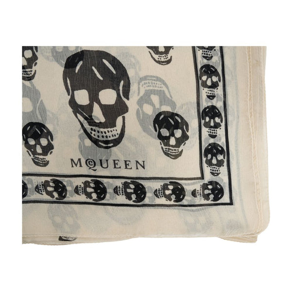 Alexander McQueen Silk scarf in white