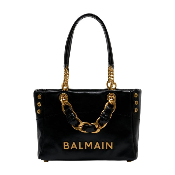 Balmain Calfskin shoulder bag in black