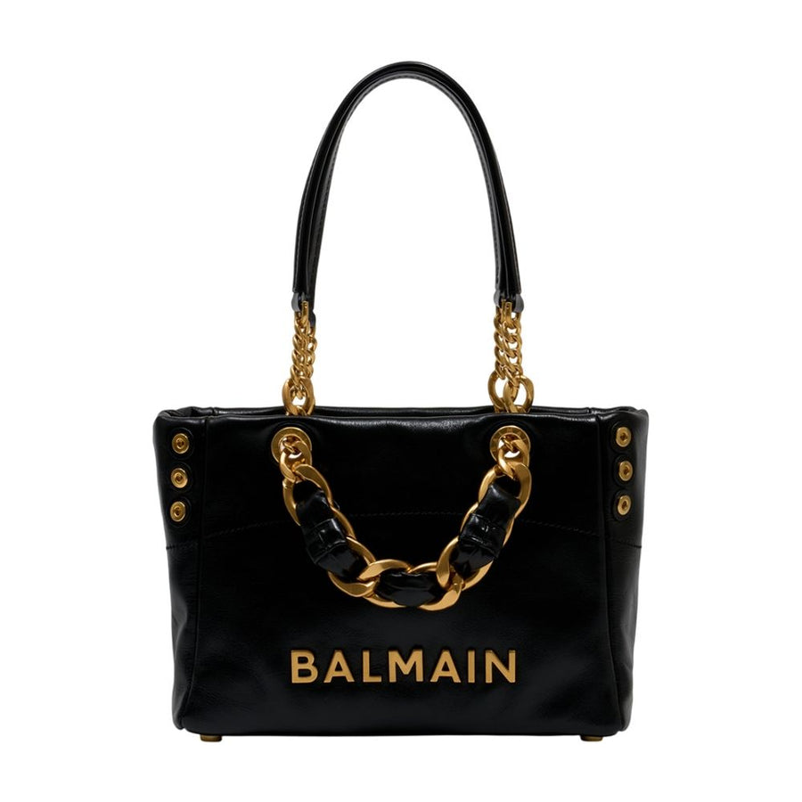 Balmain Calfskin shoulder bag in black