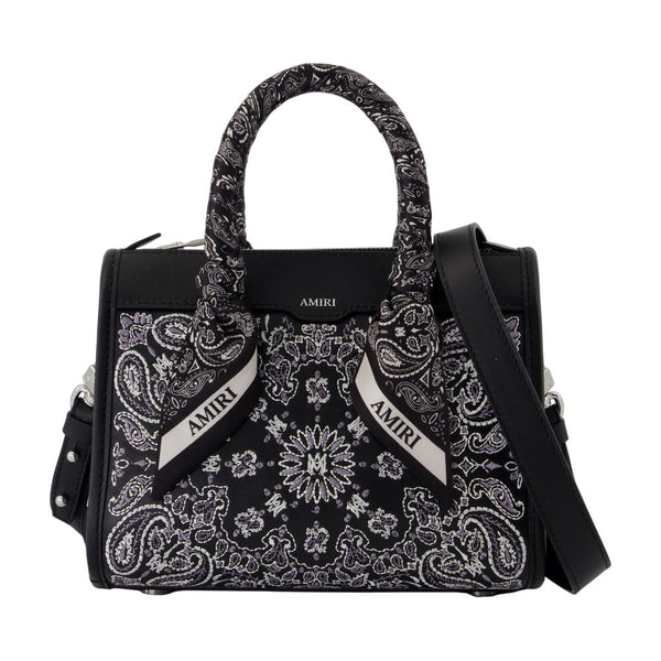 Bandana Micro Triangle Purse - Amiri Leather Black Calfskin Bags / Handbags-purses