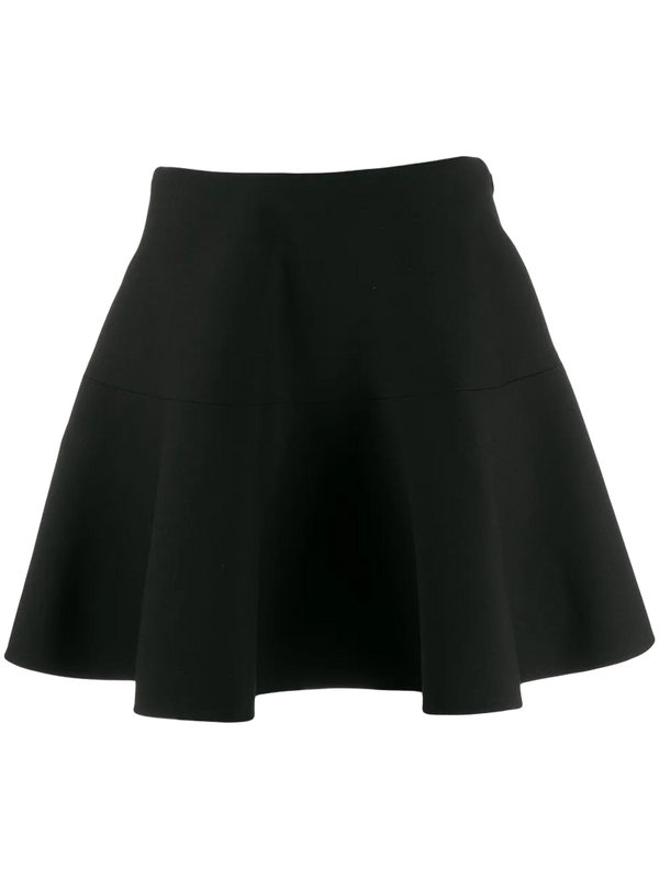 Valentino Wool and silk blend skirt in black