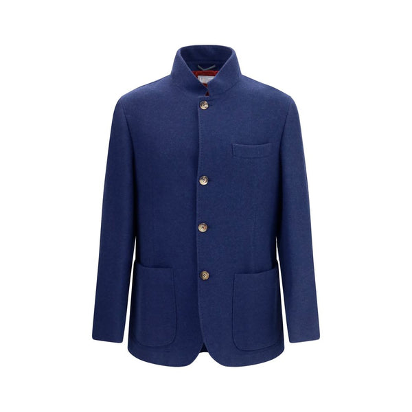 Brunello Cucinelli 100% Cashmere jacket in blue
