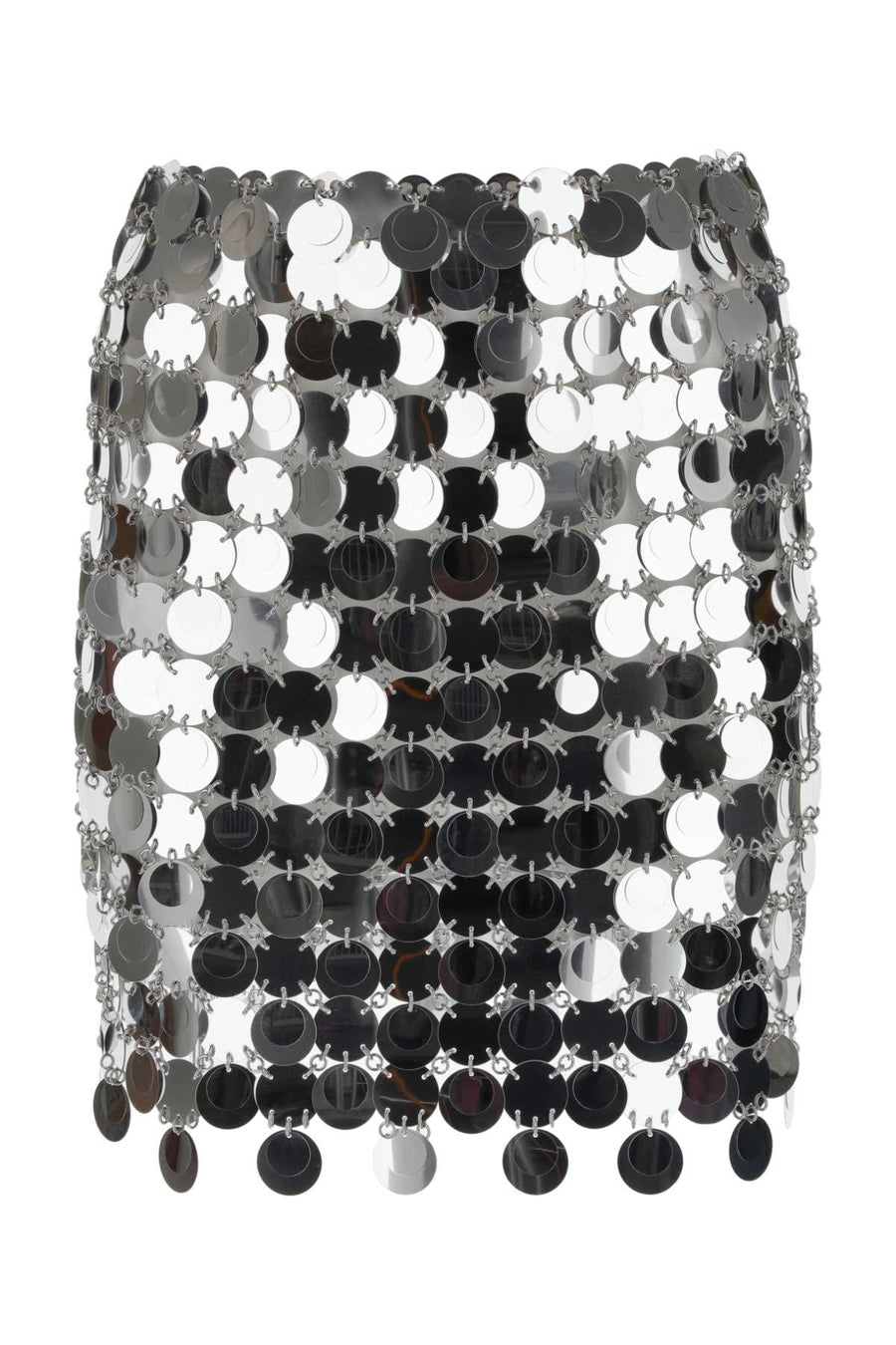 Rabanne 60% Polyester mini skirt in silver