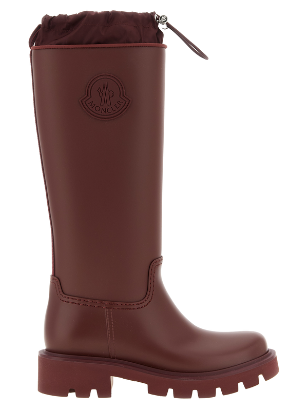Moncler PVC boot in burgundy
