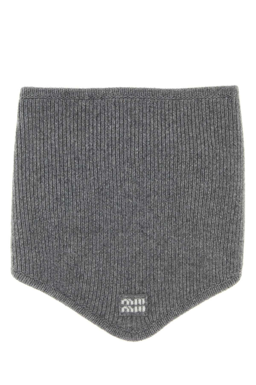 Grey Wool Blend Scarf Grigio Sciarpe E Foulard