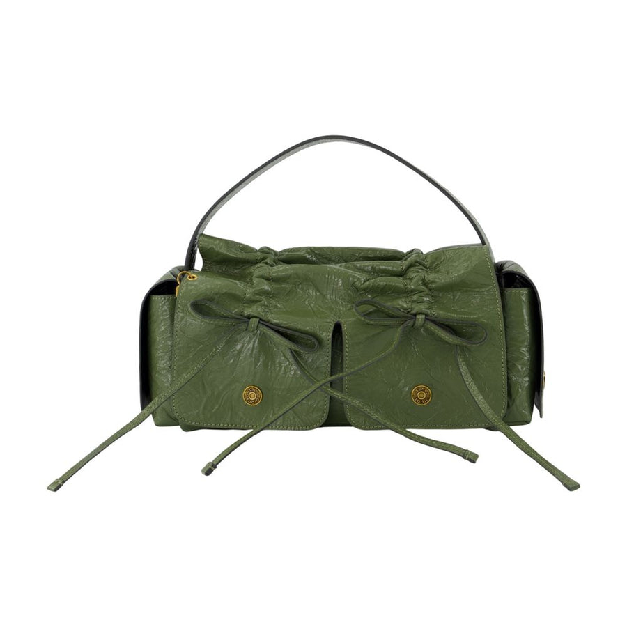 Acne Studios Calfskin top handle bag in green
