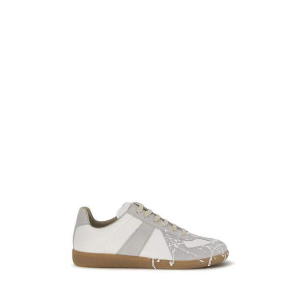 Gray Suede Leather Low Top Sneakers
