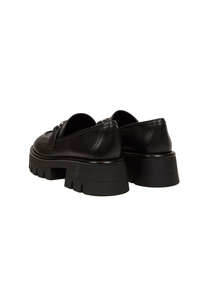 Michael Kors Leather upper loafer in black