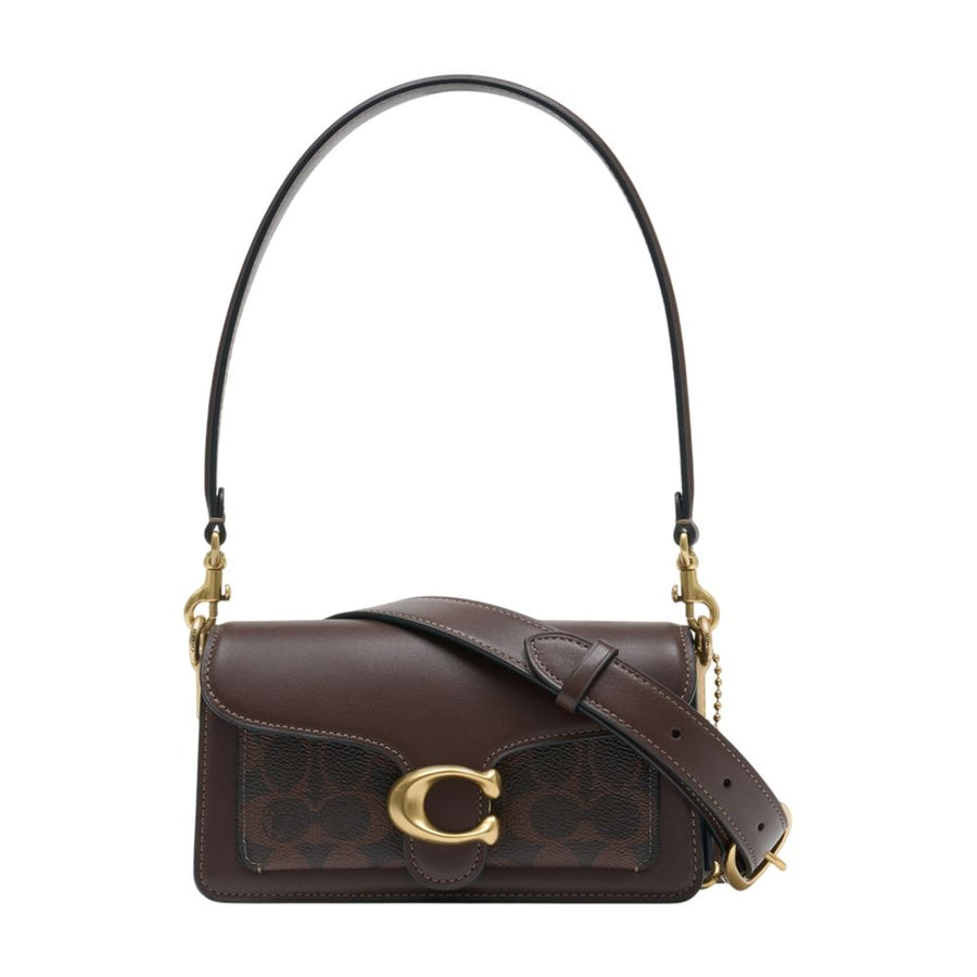 Coach Canvas and leather shoulder bag in brown