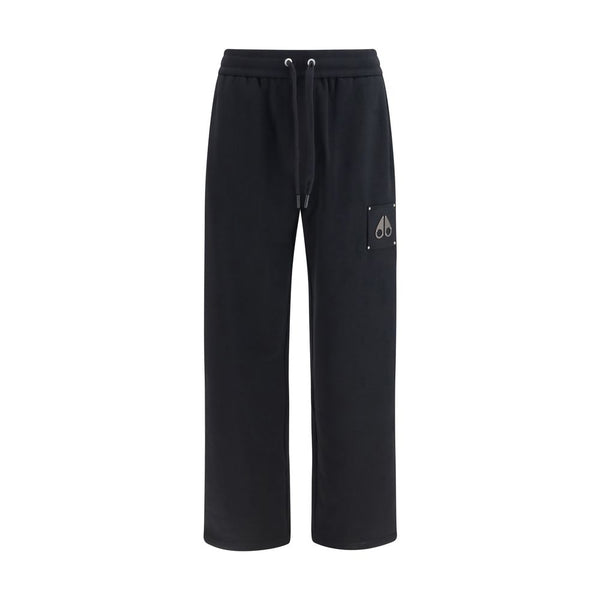 Black Cotton Casual Pants