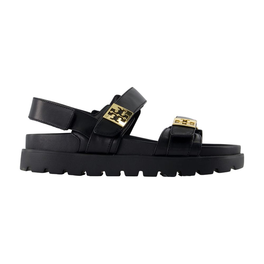 Tory Burch calfskin sandal in black