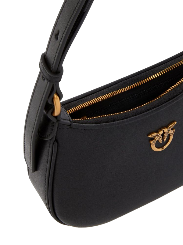 Pinko 92% Calfskin Leather shoulder bag in black